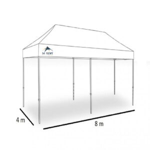 Easy-up vouwtent 4 x 8 m