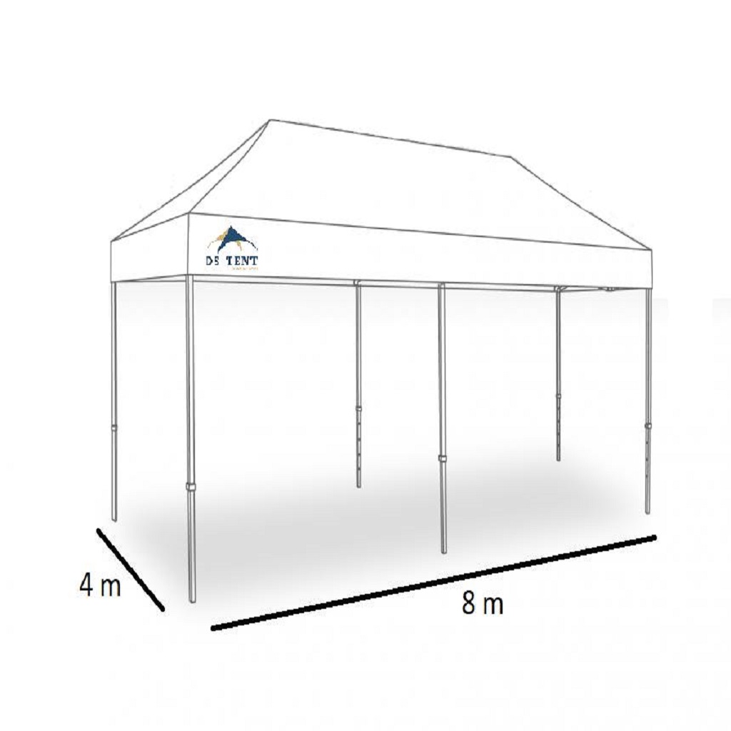 Easy-up vouwtent 4 x 8 m huren bij DS-Tent